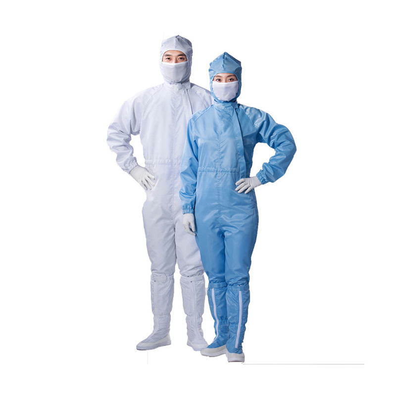 Anti statisk lutad öppen huva jumpsuit